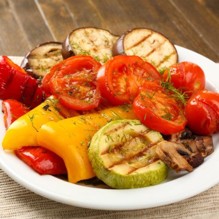 Rostlapon grillezett zöldségek